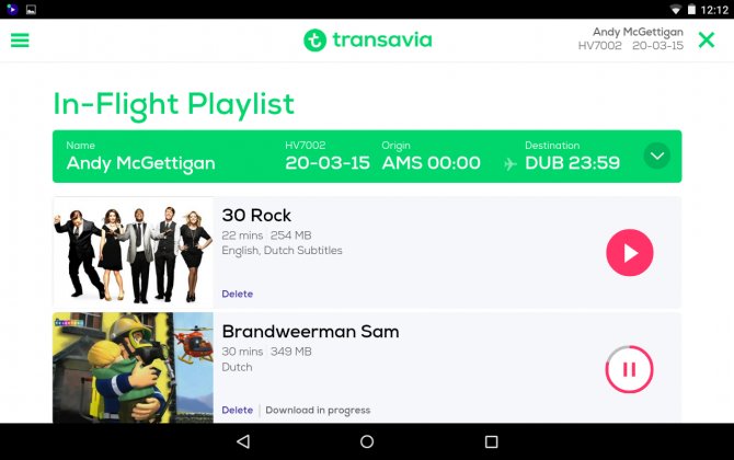 Transavia lets passengers download IFE content to their own devices ahead of their flight