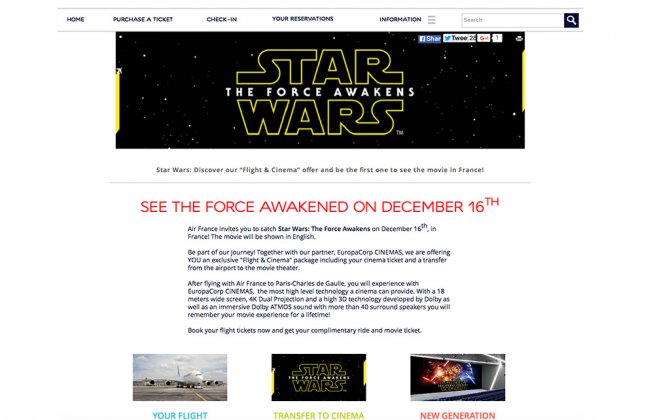 Air France Offers Early Star Wars Screening to Lure U.S. Passengers