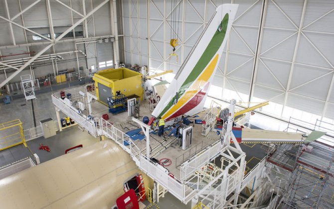 Ethiopian Airlines first A350 XWB takes shape