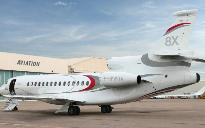 Falcon 8X Completion Work Underway