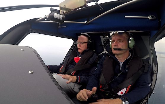 A world first - H.S.H Prince Albert II of Monaco flies electric