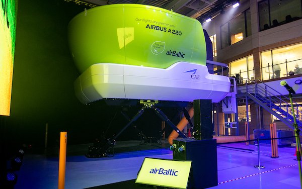 airBaltic Presented Airbus A220 Full Flight Simulator