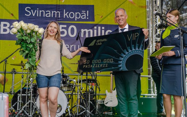 airBaltic welcomes its 50 Millionth passenger