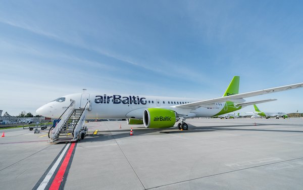 airBaltic 26th Airbus 220-300 delivery and takeover of its passenger handling at Riga Airport