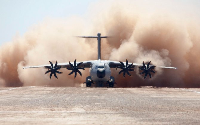  Airbus A400M Makes a Daring Landing on an Unpaved Airstrip
