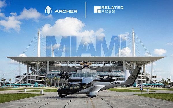 Archer reveals plans for Miami air taxi network featuring partnerships with Related Ross and Magic City Innovation District