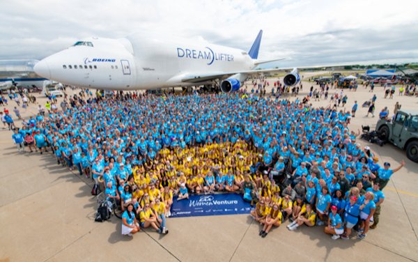 Boeing Plaza hosted WomenVenture 2023 group photo