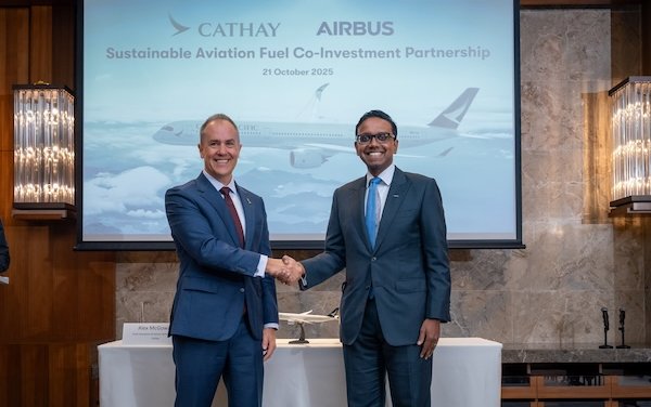 Cathay and Airbus form co-investment partnership for scaling sustainable aviation fuel adoption