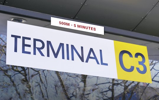 Comfortably on time - Geneva Airpark - land right next to the C3 terminal