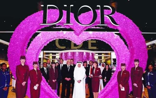 DIOR and Qatar Duty Free Launch World Exclusive DIOR LES PARFUMS Podium at Hamad International Airport