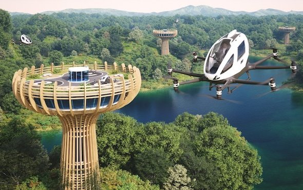 Eco-Sustainable Vertiport in Italy - EHang Partners & Giancarlo Zema Design Group 