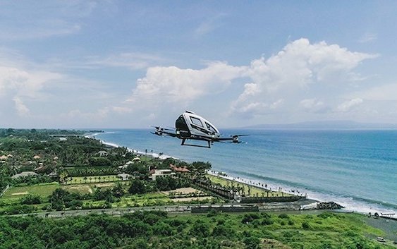 EHang 216 completed debut flight demo in Bali, Indonesia