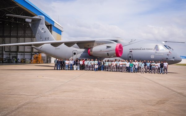 Embraer and OGMA conclude first C-390 Millennium maintenance for the Hungarian Air Force