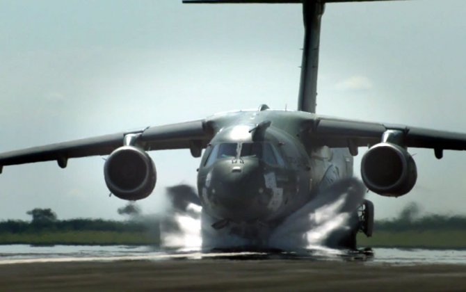 Embraer KC-390 arrives in the United States for a series of flight trials