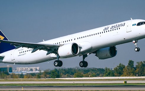 First Air Astana Airbus A321 Long Range aircraft presented at ceremony in Nur-Sultan