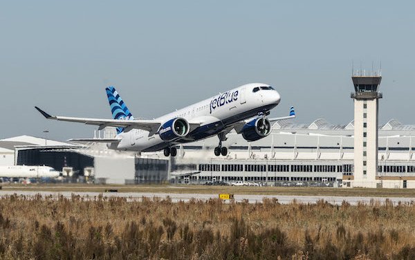 First Airbus A220 powered by Pratt & Whitney GTF Engines delivered to JetBlue