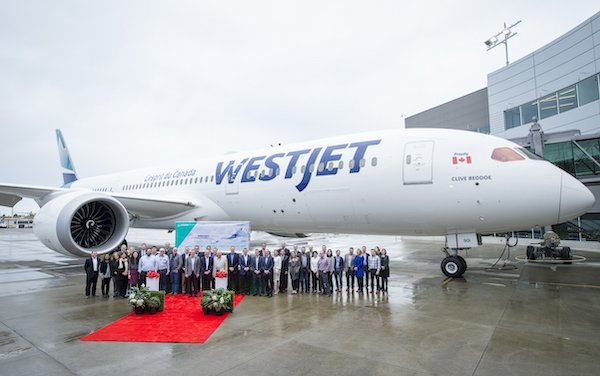 First Boeing 787 Dreamliner for WestJet