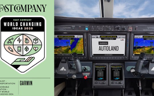 Garmin Autoland named finalist in Fast Company 2020 World Changing Ideas Awards