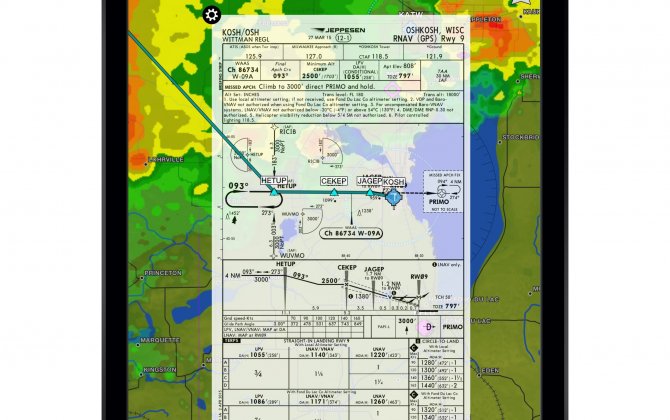 Garmin Pilot&trade; app adds support to display Jeppesen terminal charts