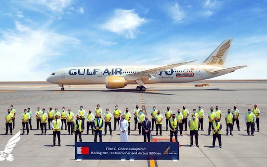 Gulf Air carries out first in-house C Check on Boeing 787 9 Dreamliner & Airbus A320neo