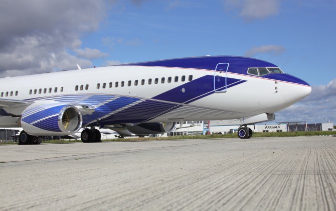 Happy Design Studio and Air Livery complete a new livery design for a Boeing Business Jet.