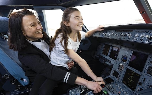 High flying easyJet women bring daughters to work to inspire next generation of women in STEM