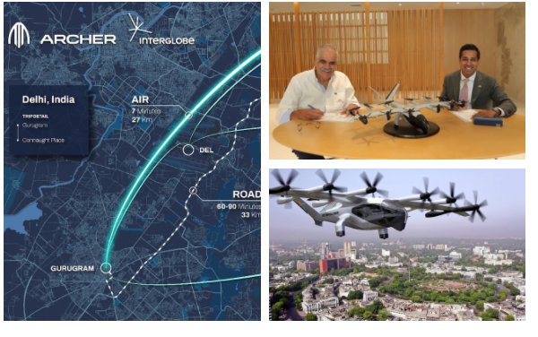 InterGlobe Enterprises & Archer Aviation plans to launch all-electric air taxi service across India in 2026
