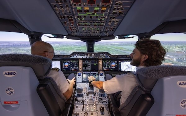 KLM introduces first A350 simulator in the Netherlands