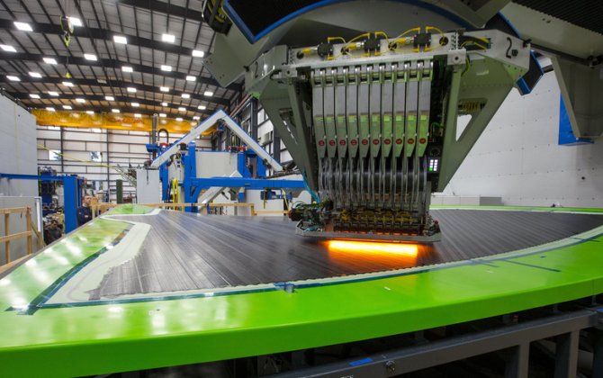 Massive, speedy robots ready to build composite wings for Boeing 777X