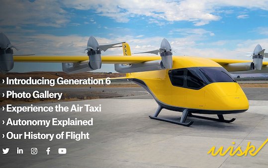 Meet world first Wisk self-flying, four-seat, all-electric, VTOL Air Taxi