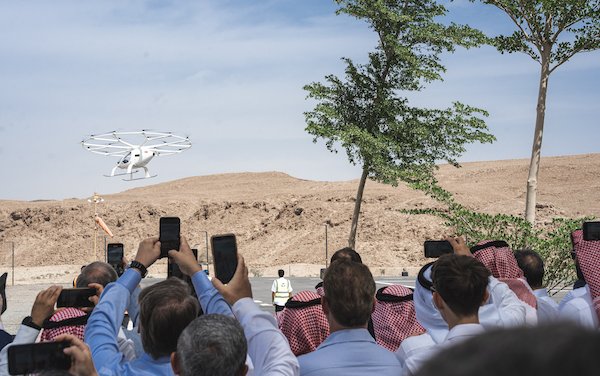 NEOM and Volocopter: first electric air taxi flight in Saudi Arabia
