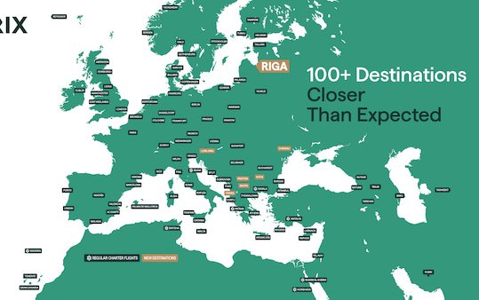New flight routes from Riga Airport this summer season