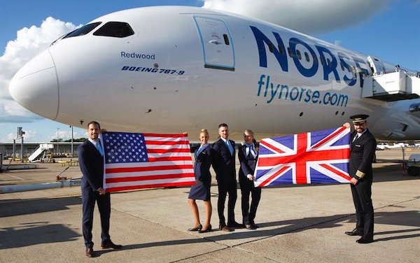 Norse Atlantic Airways celebrated inaugural flight from London Gatwick to New York JFK