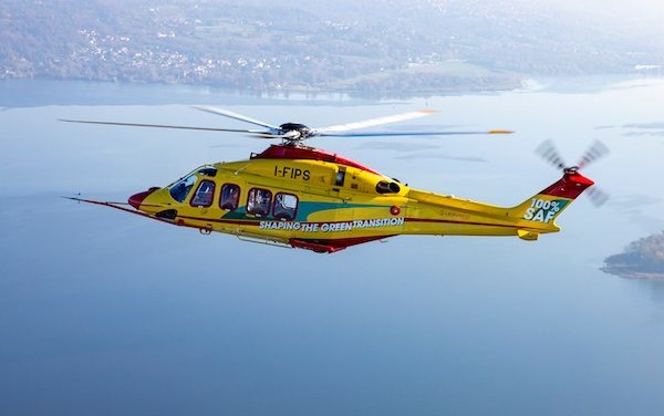 Pratt & Whitney Canada and Leonardo achieve first 100% SAF flight with PT6C-67C-powered AW139 helicopter