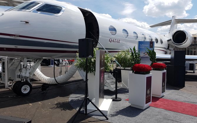 Qatar Executive First State-Of-The-Art Gulfstream G500 Jet at Farnborough International Airshow