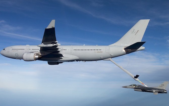 RAAF KC-30 completes F-16 refuelling trials