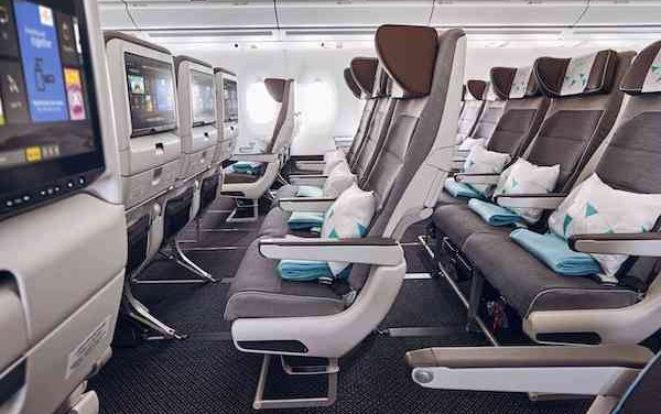 Recaro Aircraft Seating CL3710 seat took flight on Etihad Airways brand new A350 aircraft 