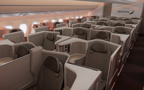 Recaro Aircraft Seating CL6720 business class seat with sliding doors takes flight on Iberia A350