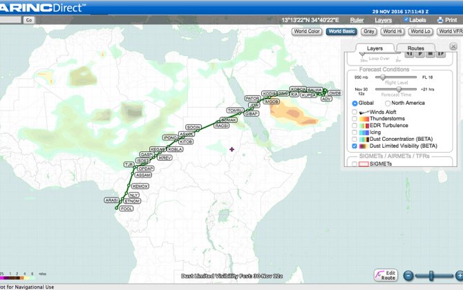 Rockwell Collins to provide sand and dust storm forecast for business aviation operators