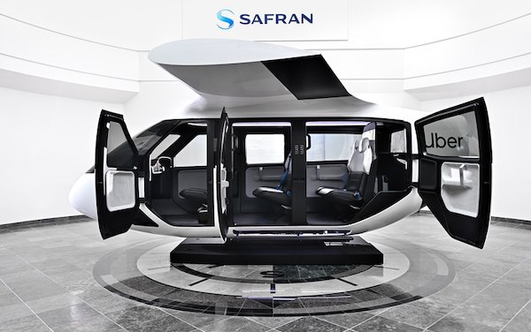 Safran and Uber unveil a full-scale cabin mockup based on a vision of on-demand urban air mobility vehicle