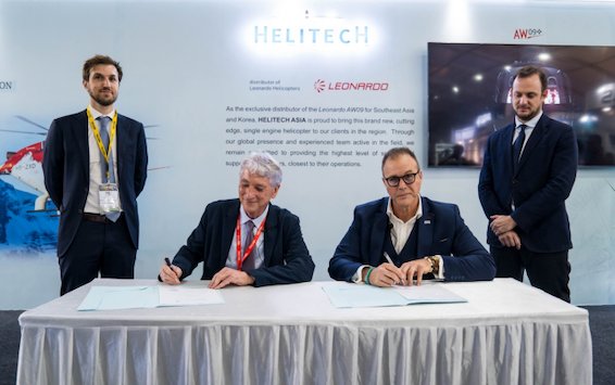 SGi signs landmark deal with Helitech Asia as launch customer for ten Leonardo AW09 helicopters at Bali Air Show 2024