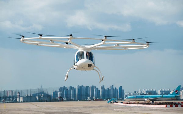 South Korea first crewed public air taxi test flight - Volocopter