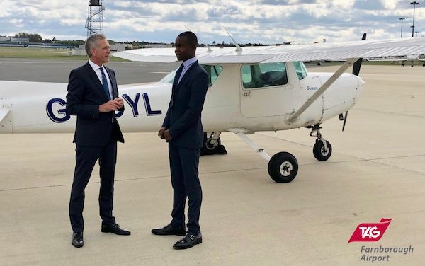 TAG Farnborough Airport announces winner of Flying Scholarship 2018