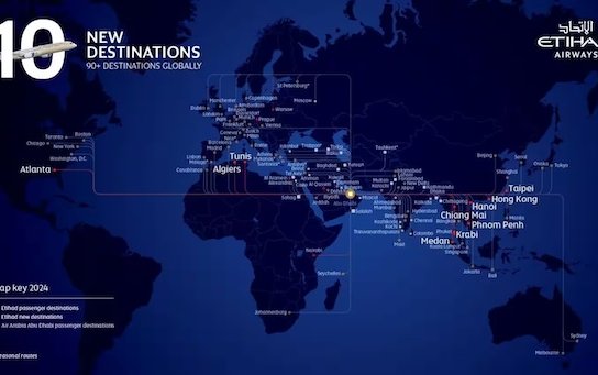 Ten new routes in one day - historic moment for Etihad
