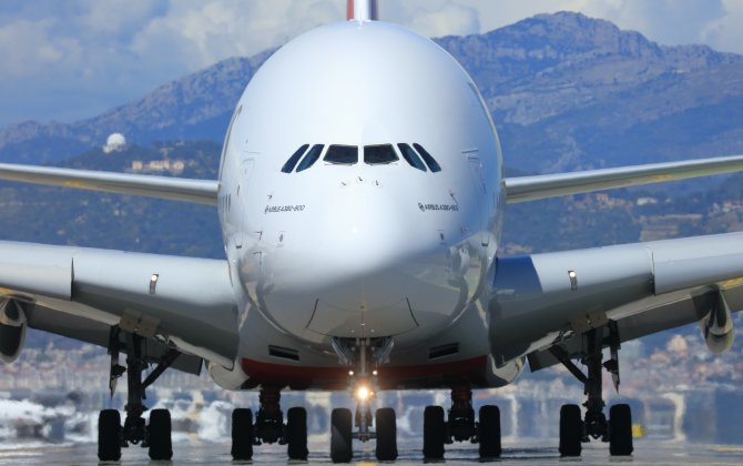 The Emirates A380 Touches Down in Nice