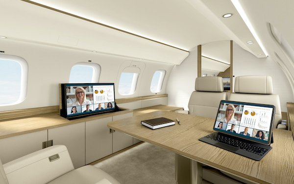 Unique flying office concept - Executive Cabin for Bombardier Global 7500 and Global 8000 aircraft