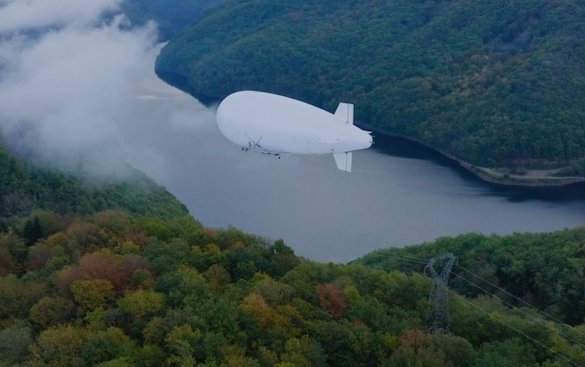 World first drone airship flight for automatic power line inspection
